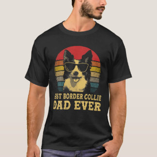 Beste Border Collie Vater Ever Dog Lovers Retro Vi T-Shirt