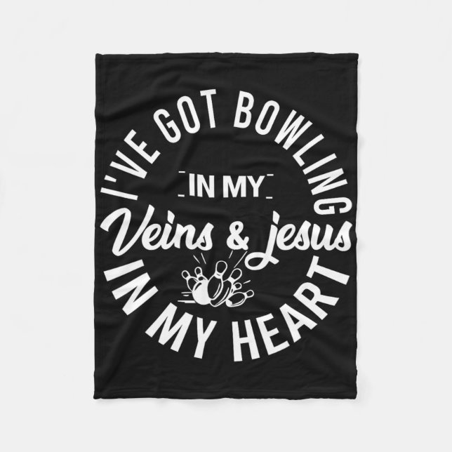 Beste Bowling-Design Männer Frauen Jesus Christlic Fleecedecke (Vorderseite)