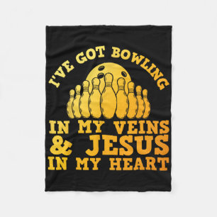 Beste Bowling-Design Männer Frauen Jesus Christlic Fleecedecke