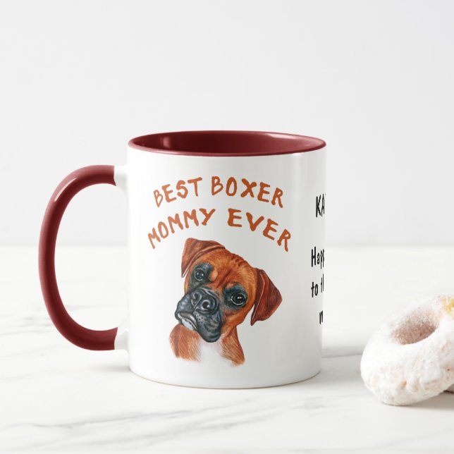 Beste Boxer-Mommy-Tasse Tasse (Mit Donut)