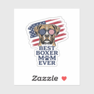 Beste Boxer-Mutter Aller Patrioten Hund-Shirt Desi Aufkleber