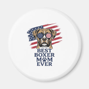 Beste Boxer-Mutter Aller Patrioten Hundeshirt Desi Magnet