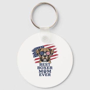 Beste Boxer-Mutter Aller Patriotische Hund-Shirt D Schlüsselanhänger