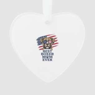 Beste Boxer-Mutter Aller Zeiten Patriotisches Hund Ornament