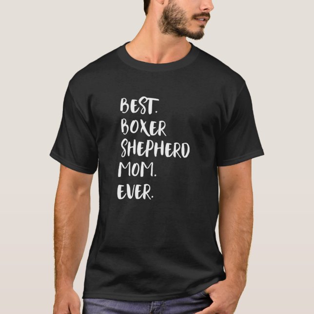 Beste Boxer Shepherd-Mama je T-Shirt (Vorderseite)
