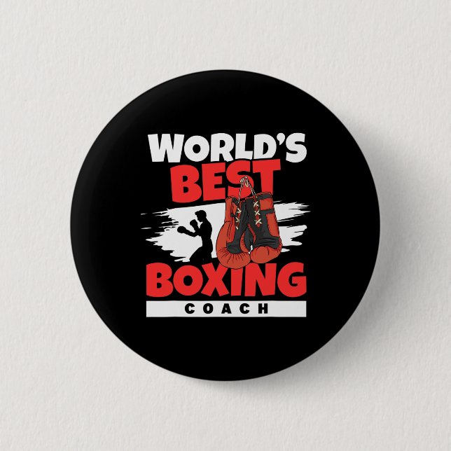 Beste Boxtrainer der Welt Boxclub Kickboxen B Button (Vorderseite)