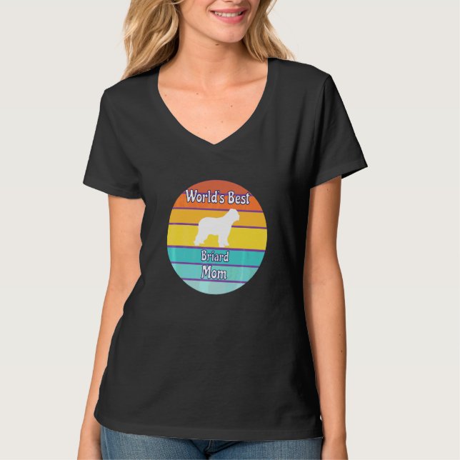 Beste Briard-Mutter der Welt T-Shirt (Vorderseite)
