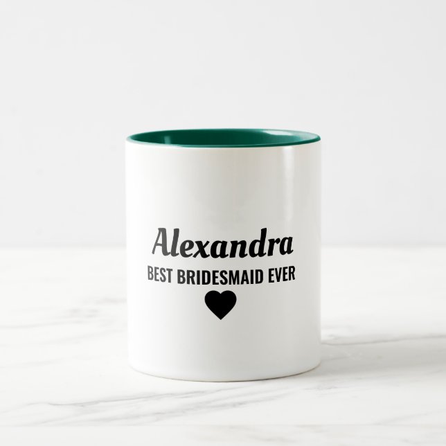 Beste Bridesmaid Zweifarbige Tasse (Mittel)