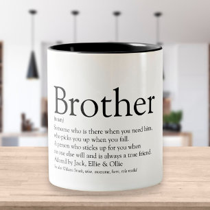 Beste Bruder-Definition aller Zeiten Spaß Zweifarbige Tasse
