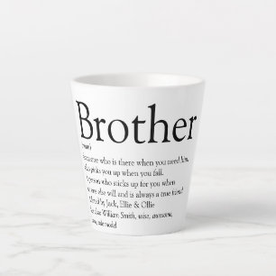 Beste Brüder der Welt in Schwarz-Weiß-Definition Milchtasse