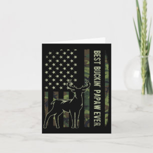 Beste Buckin' Papaw Camouflage Amerikanische Fahne Karte