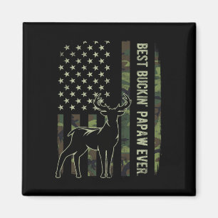 Beste Buckin' Papaw Camouflage Amerikanische Fahne Magnet