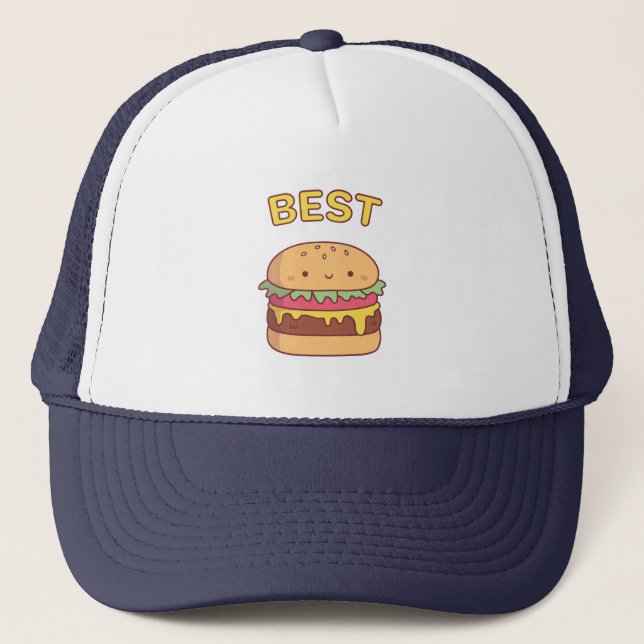 Beste Burger Niedlich Best Friend Matching Truckerkappe (Vorderseite)