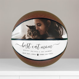 Beste Cat-Mama: Custom Mother's Day Cat Foto Basketball