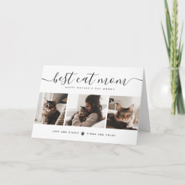 Beste Cat-Mama: Custom Mother's Day Cat Foto Karte
