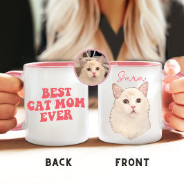 Beste Cat Mama Ever Cat Personalisiertes Weihnacht Tasse