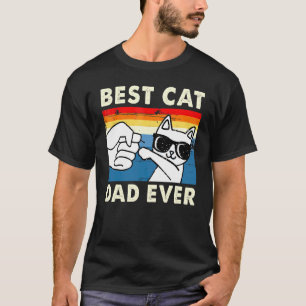 Beste Cat Mama Ever Vintag Cat Coole Sonnenbrille T-Shirt