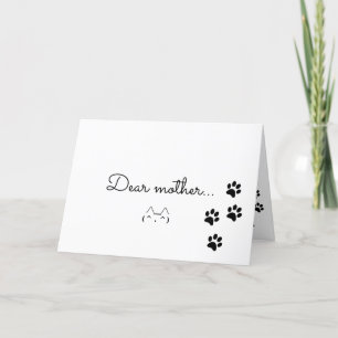 Beste Cat Mama im World Foto Feiertagskarte