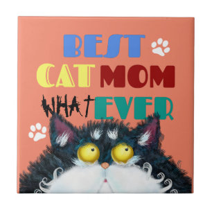 Beste Cat Mama je Albern Cat Lovers Funny Fliese