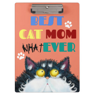 Beste Cat Mama je Albern Cat Lovers Funny Klemmbrett