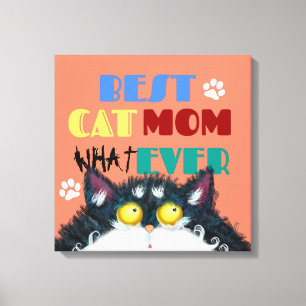 Beste Cat Mama je   Albern Cat Lovers Funny Leinwanddruck
