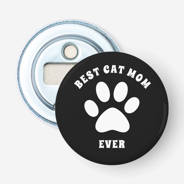 Beste Cat-Mama je benutzerdefinierter Text Persona Flaschenöffner (Vorderseite)