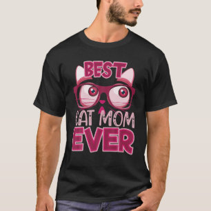 Beste Cat Mama je Brille, Niedlich Cat Mama Mutter T-Shirt