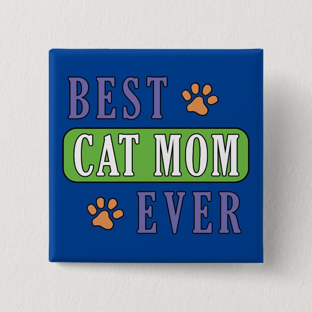 Beste Cat Mama je Button (Vorderseite)