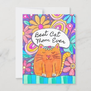 Beste Cat Mama je Chat Lover Postkarte