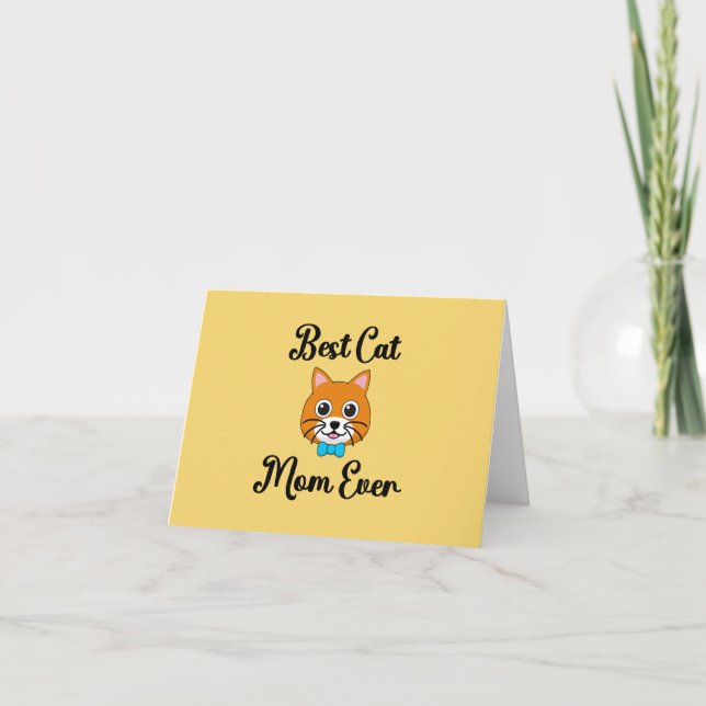 Beste Cat Mama je Dankeskarte (Vorderseite)