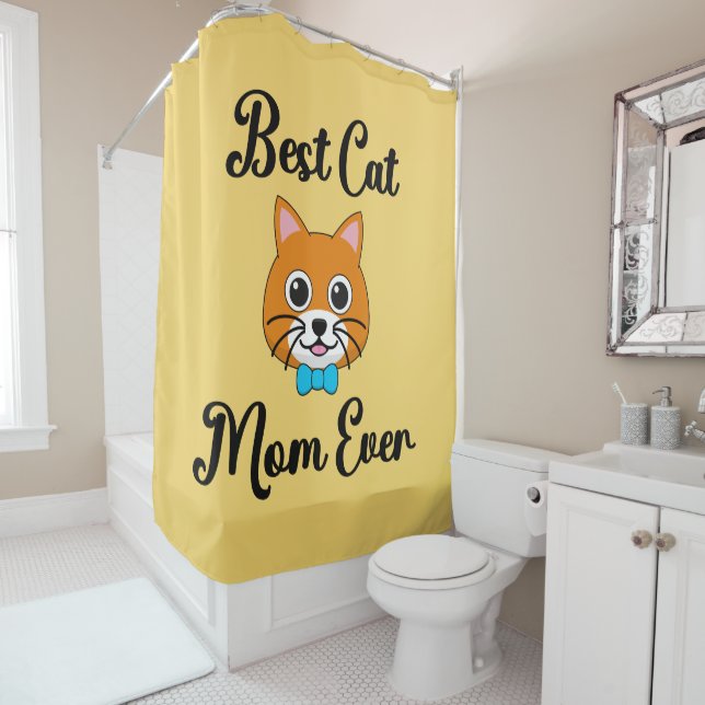 Beste Cat Mama je Duschvorhang (Beispiel)