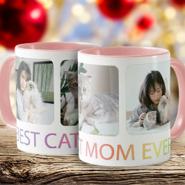 Beste Cat Mama je Foto Collage Pet Kaffeemaschine Tasse