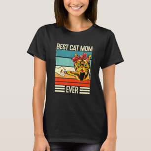 Beste Cat-Mama je für Cat-Mama mit Niedlichem Cat  T-Shirt