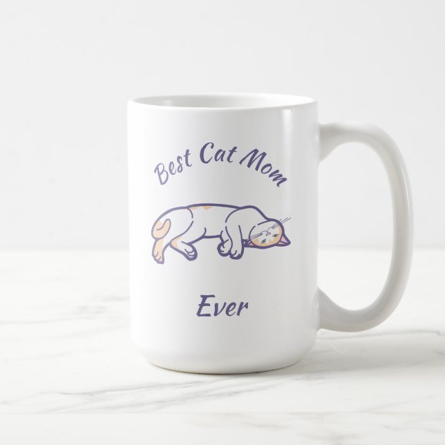 Beste Cat Mama je Kaffee Tasse (Rechts)