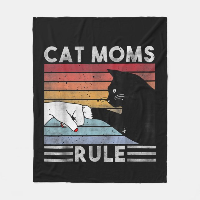 Beste Cat Mama je | Kat - Mama vorhanden Fleecedecke (Vorderseite)