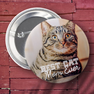 Beste Cat Mama je Modernes, benutzerdefiniertes Fo Button
