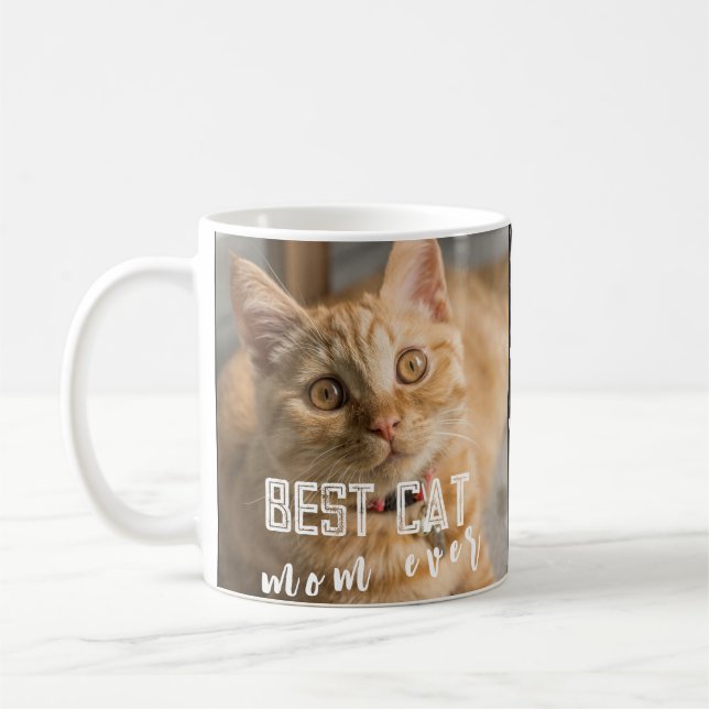 Beste Cat Mama je Modernes, benutzerdefiniertes Fo Kaffeetasse (Links)