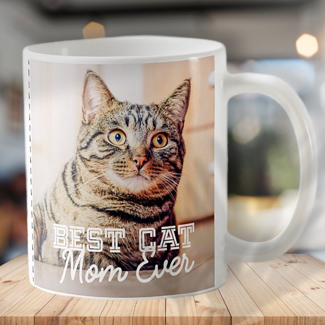 Beste Cat Mama je Modernes, benutzerdefiniertes Fo Kaffeetasse (Von Creator hochgeladen)