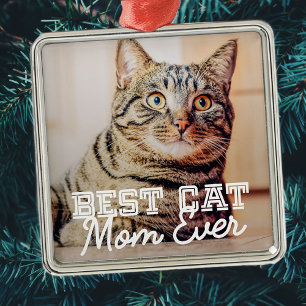 Beste Cat Mama je Modernes, benutzerdefiniertes Fo Ornament Aus Metall