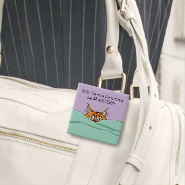 Beste Cat Mama je! Muttertag Button (Von Creator hochgeladen)