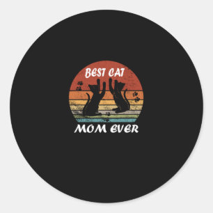 Beste Cat Mama je Muttertag Geschenk Funny Runder Aufkleber