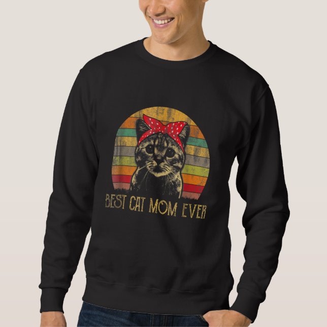 Beste Cat Mama je Muttertag Sweatshirt (Vorderseite)
