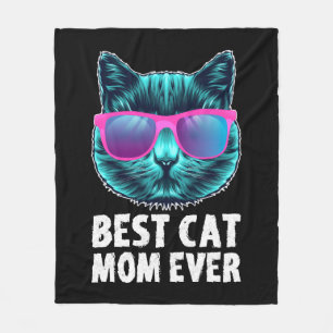 Beste Cat-Mama je Niedliche Sonnenbrille Fleecedecke