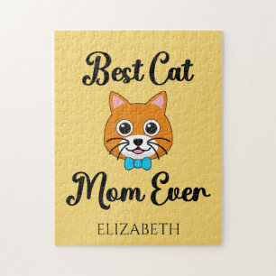Beste Cat Mama je personalisieren Puzzle