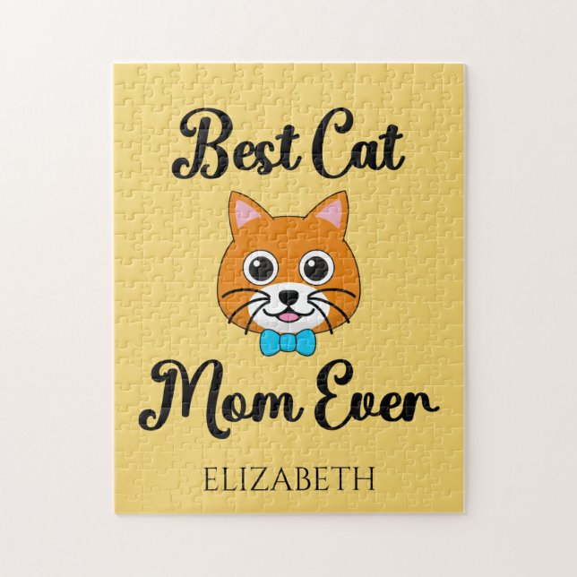 Beste Cat Mama je personalisieren Puzzle (Vertikal)