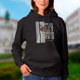 Beste Cat Mama je Personalisiert Pet Foto & Name Hoodie