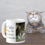 Beste Cat Mama je Personalisiertes Foto Kaffeetasse<br><div class="desc">Geben Sie der besten Katzenmutter mit dieser maßgeschneiderten Foto-Tasse ein tolles Geschenk. Einfach mit einem Lieblingsfoto ihrer Katze(n) personalisieren. Sie können "Dieser Kaffee gehört zu" ihrem Lieblingsgetränk (z.B. Tee, Trinken, etc.) und "Beste Katze Mama je" zu etwas Ähnlichem personalisieren. Sie können auch die Namen ihrer Katzen und das Jahr in...</div>