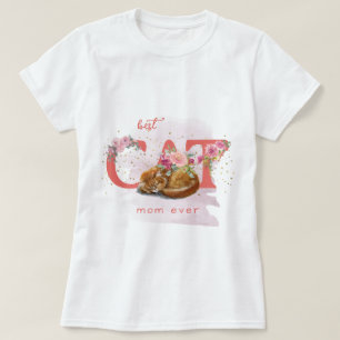 Beste Cat Mama je Schlaflosigkeit Kitten Happy Mot T-Shirt