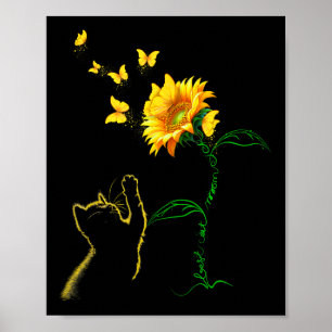 Beste Cat Mama je Sonnenblumen Muttertag Geschenke Poster