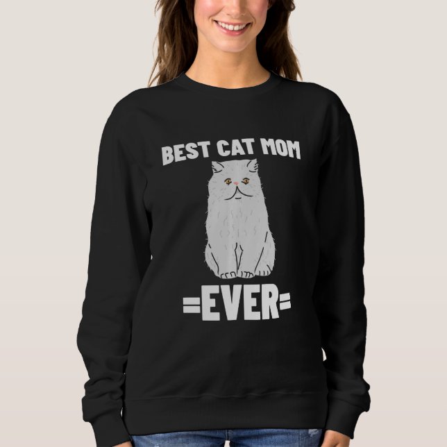 Beste Cat Mama je Sweatshirt (Vorderseite)